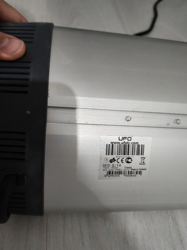 ORİJİNAL UFO Bej ve Gri Elektrikli Isıtıcı - Görsel 4