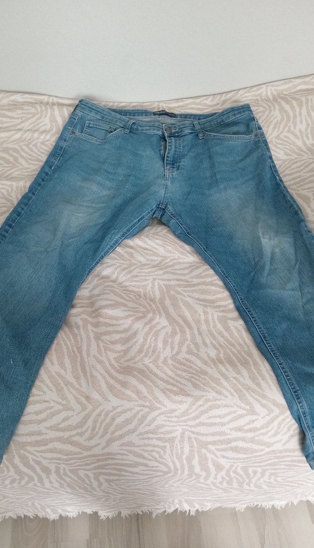 Mavi Midi Boy Salaş Denim erkek Kot Pantolon - Görsel 2