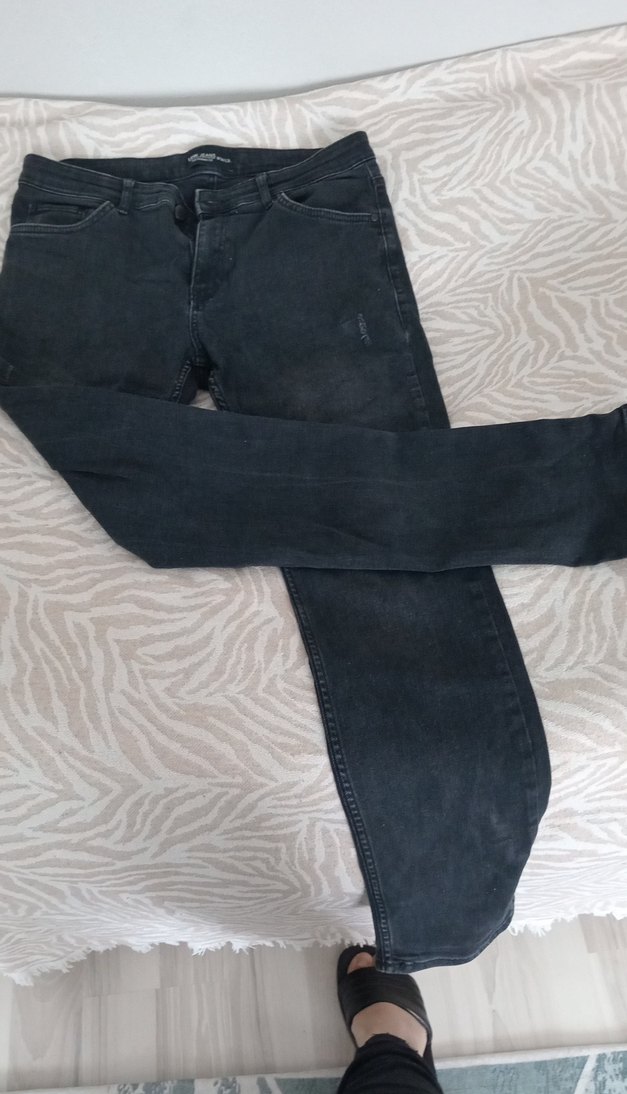 siyah Erkek Denim Jean Pantolon - Görsel 2