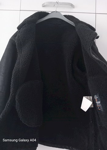 Kürklü Siyah Biker Deri Ceket - Görsel 4