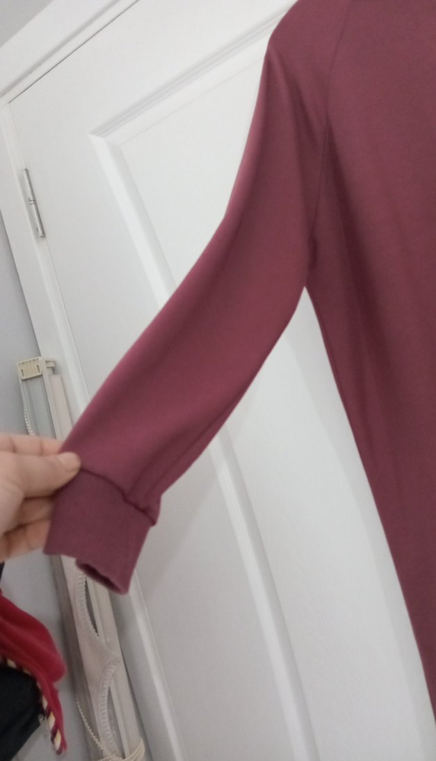 Bordo Uzun Kollu Salaş Kadın Tunik - Görsel 3