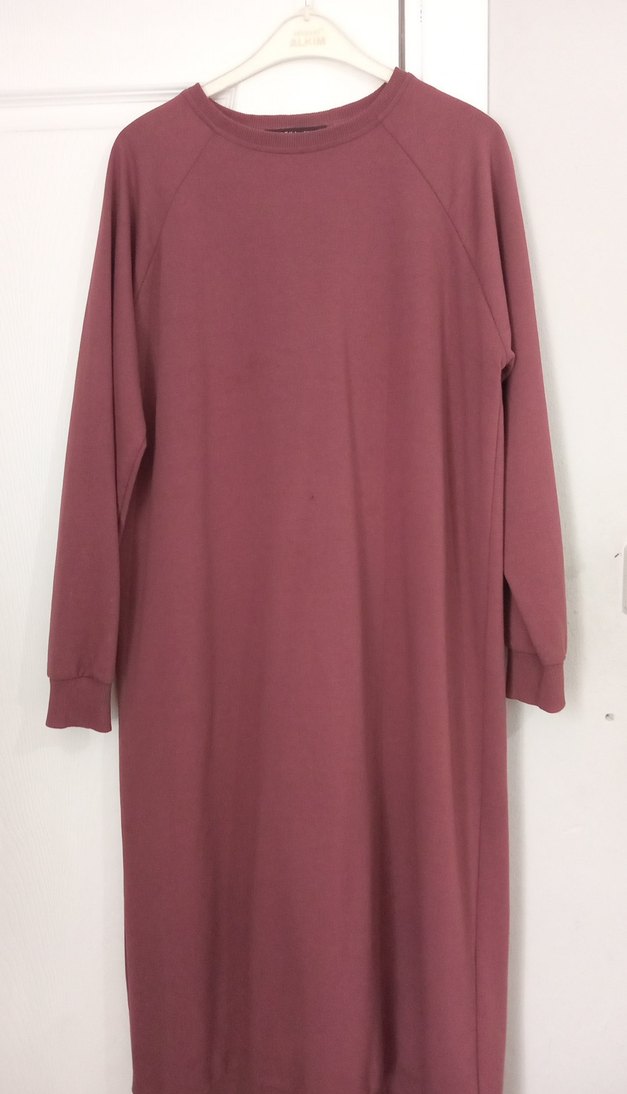 Bordo Uzun Kollu Salaş Kadın Tunik - Görsel 2