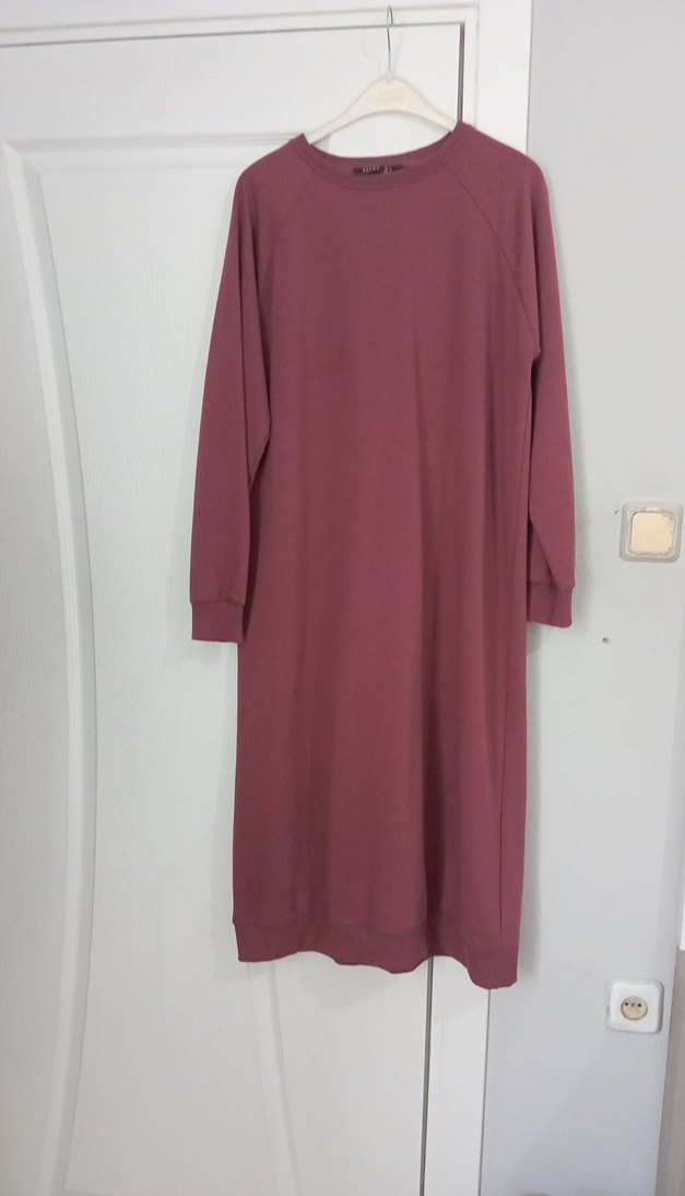 Bordo Uzun Kollu Salaş Kadın Tunik - Görsel 5