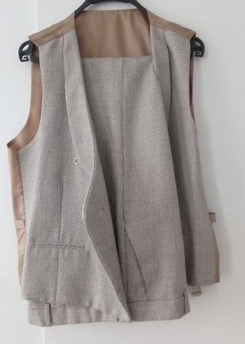 Bej Düğmeli Erkek Takımı elbise - Görsel 5