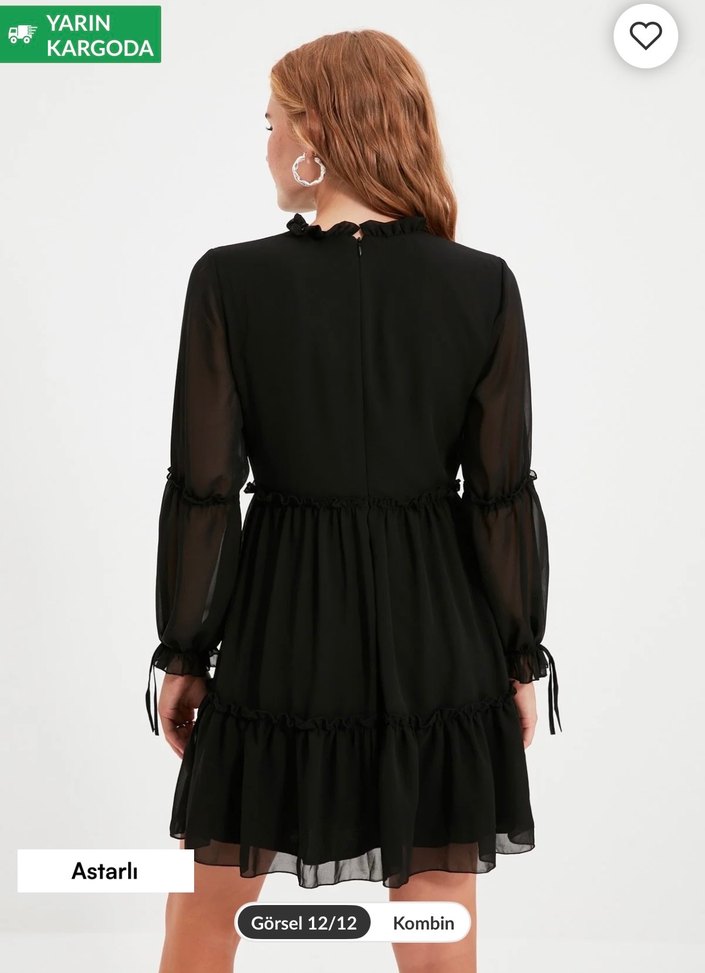 Trendyol milla siya kısa elbise - Görsel 2