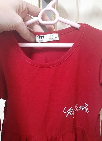 Diğer 4 5 yaş kırmızı minnie li günlük elbise
