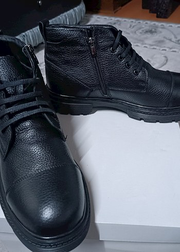 Siyah Erkek Deri Bot - Görsel 3