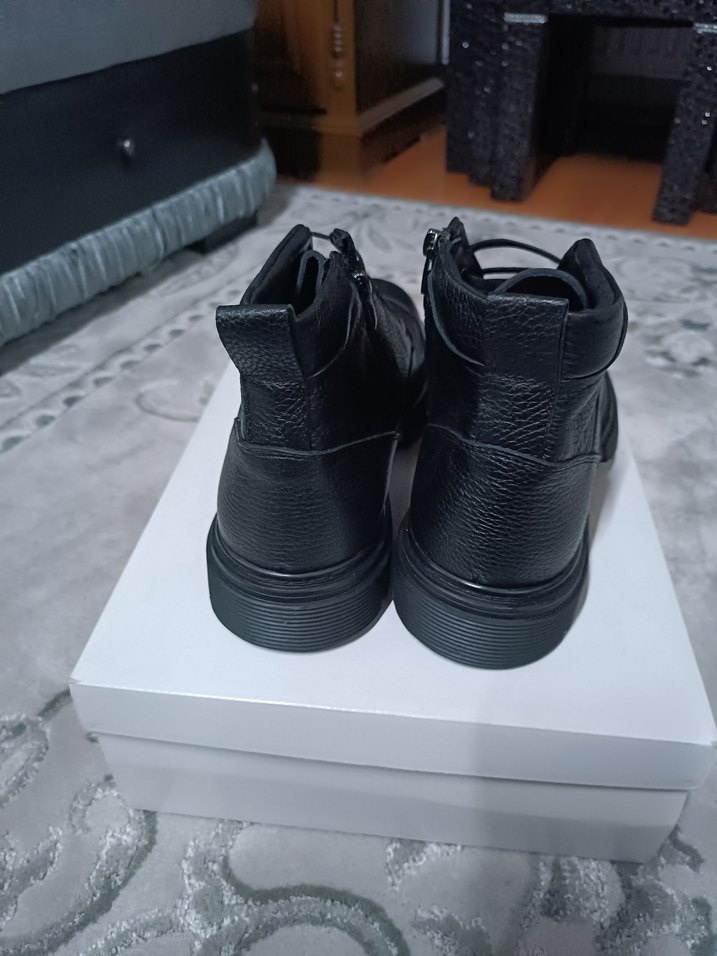 Siyah Erkek Deri Bot - Görsel 5