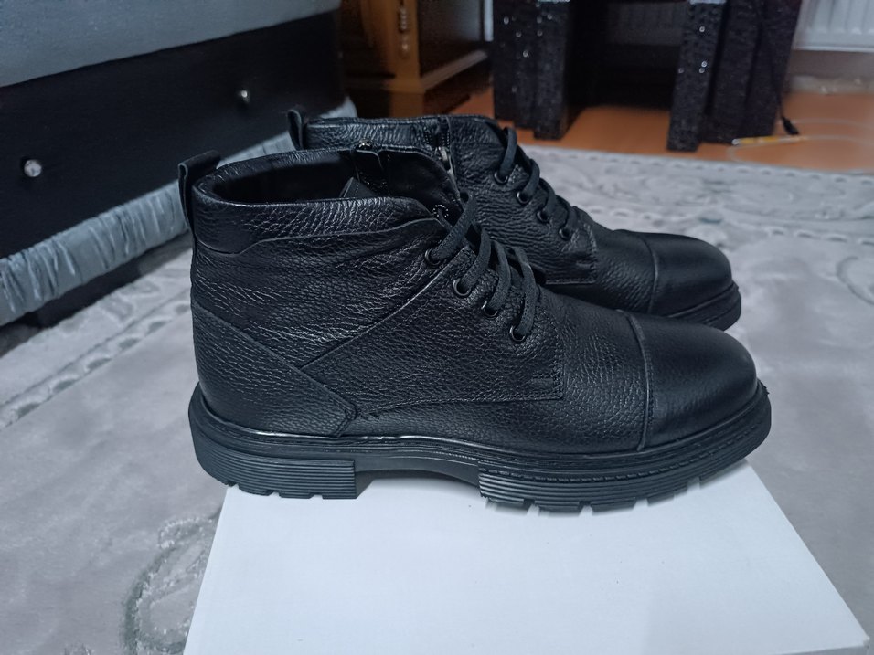 Siyah Erkek Deri Bot - Görsel 2