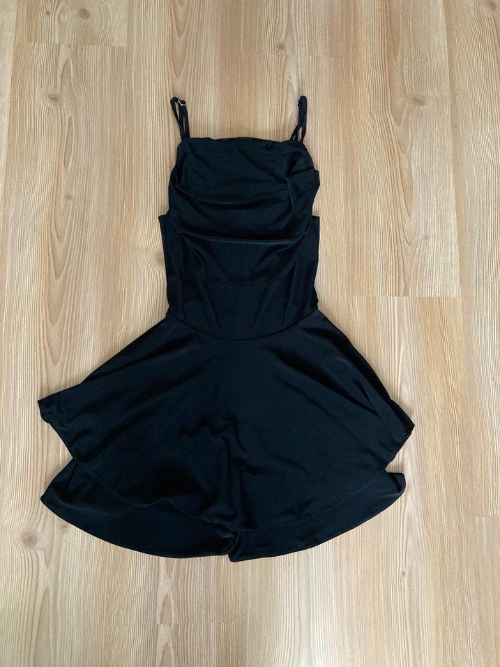 Siyah mini Elbise - Görsel 3