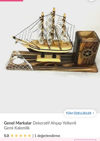Diğer Beyaz Gemi Figürlü Kalemlik