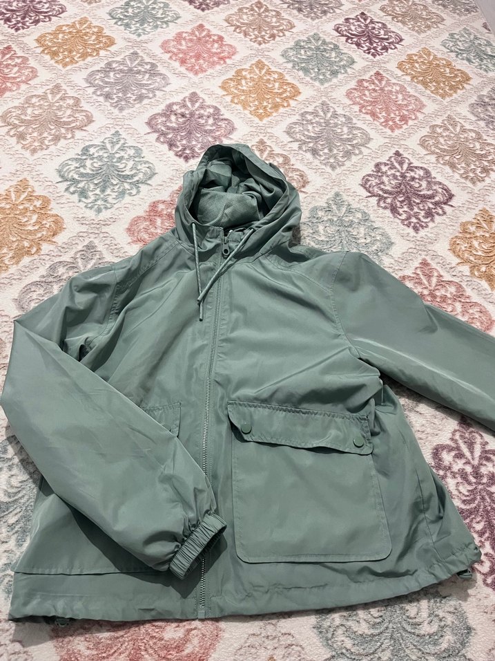 LCW Vision Kadın Turkuaz Kapüşonlu Yağmurluk - Görsel 3