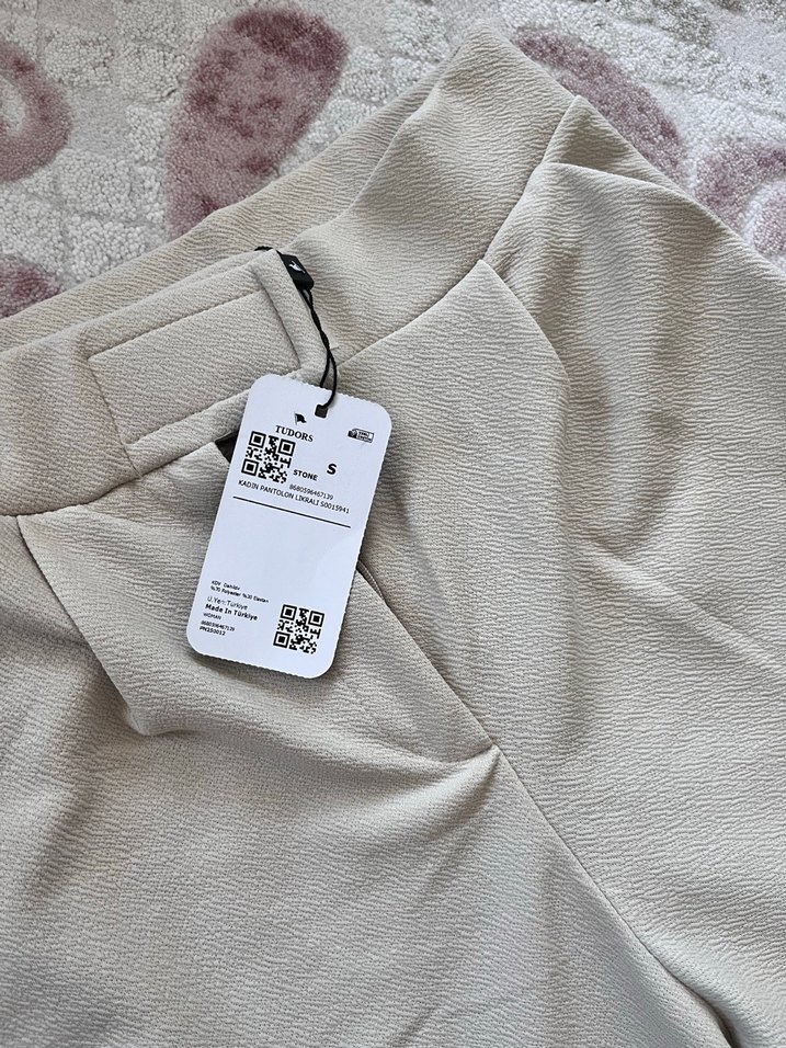 Bej Kadın Kumaş Pantolon - Görsel 2