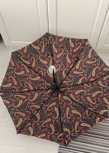 Desenli Çok Renkli Bohem Kadın Şemsiye - Görsel 3