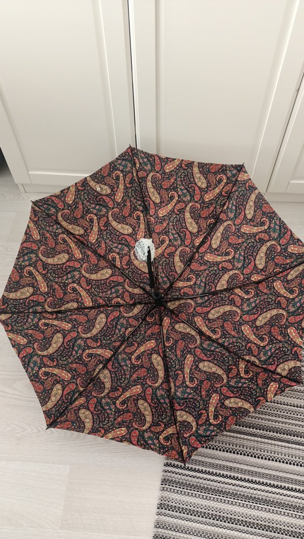 Desenli Çok Renkli Bohem Kadın Şemsiye - Görsel 3