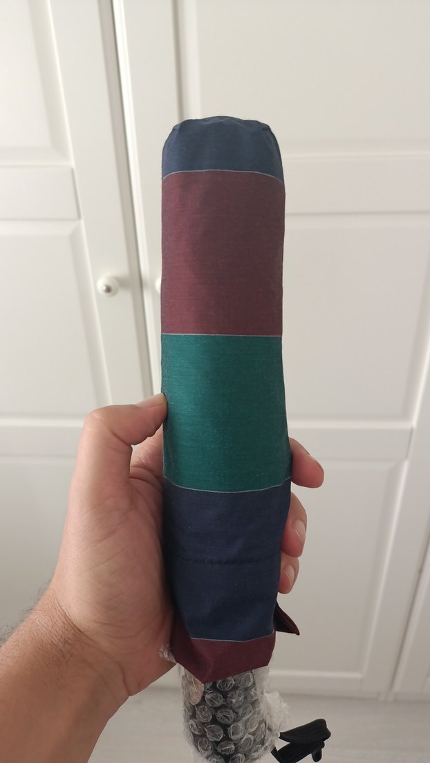 Çok Renkli Pileli Kadın Şemsiye - Görsel 5