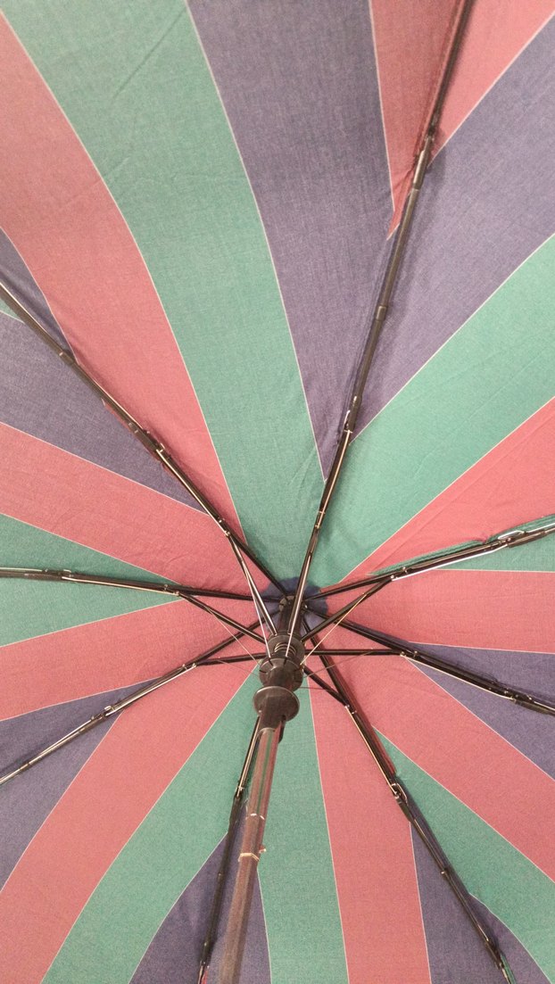 Çok Renkli Pileli Kadın Şemsiye - Görsel 4