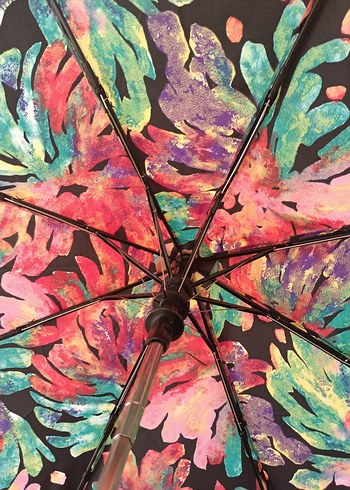 Kadın Bohem Katlamalı Çok Renkli Şemsiye - Görsel 3