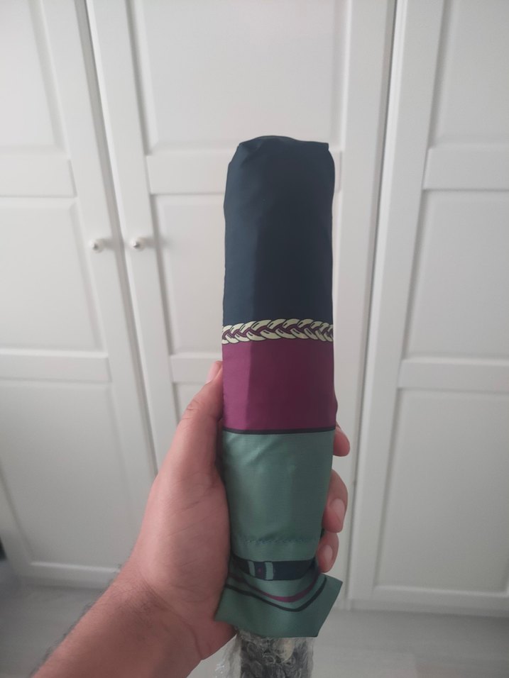 Çok Renkli Katlamalı Kadın Şemsiye - Görsel 4