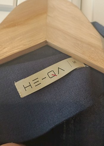 Diğer HE-QA Lacivert Kadın Keten Blazer Ceket