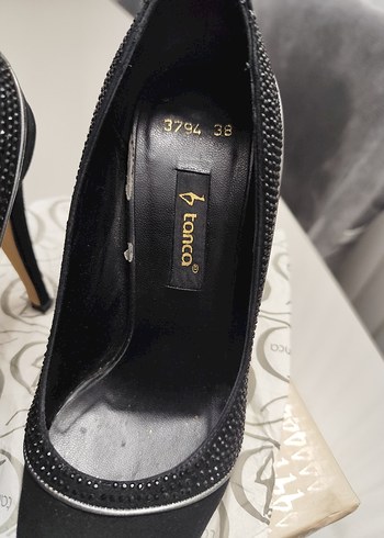 Kemal Tanca Siyah Süet Stiletto Klasik Kadın Ayakkabı - Görsel 7