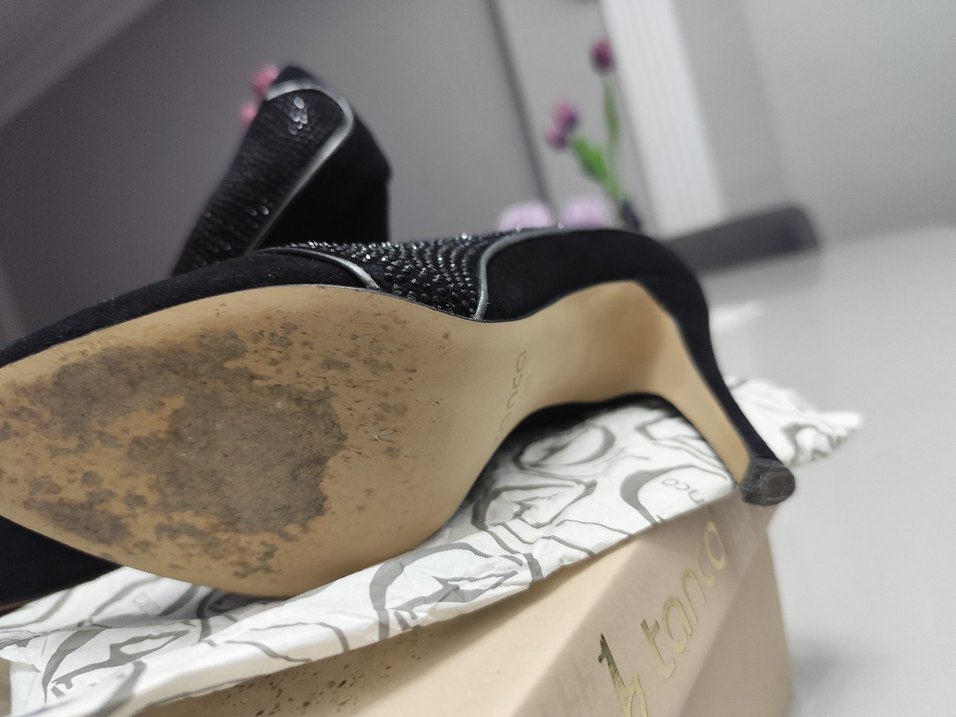 Kemal Tanca Siyah Süet Stiletto Klasik Kadın Ayakkabı - Görsel 4