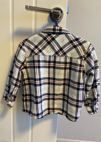 Erkek Çocuk Gri Ekose Uzun Kollu Gömlek - Görsel 6