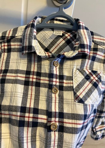 Erkek Çocuk Gri Ekose Uzun Kollu Gömlek - Görsel 5