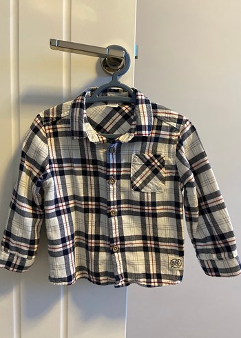 Erkek Çocuk Gri Ekose Uzun Kollu Gömlek - Görsel 2