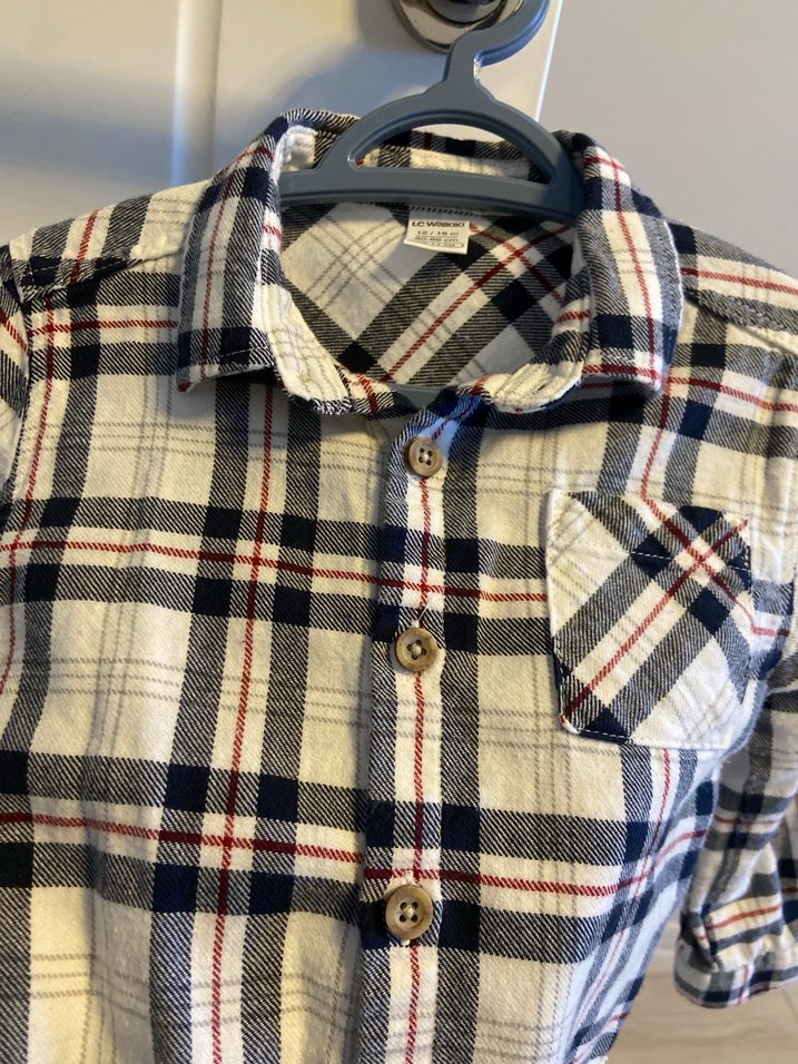 Erkek Çocuk Gri Ekose Uzun Kollu Gömlek - Görsel 5