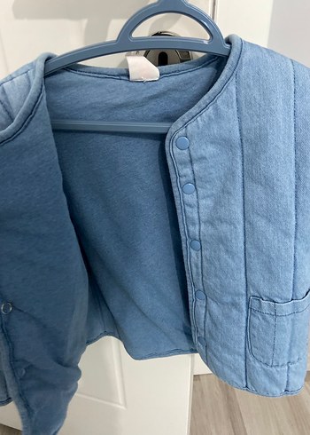 Mavi Düğmeli Kız Denim Ceket - Görsel 2