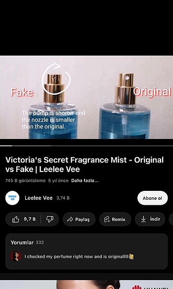  Beden Victoria s Secret orijinal vücut spreyi