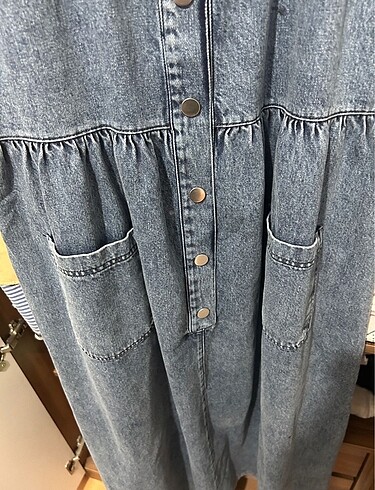 Zara Robalı kot tesettür jile elbise