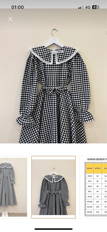 xl Beden Küçüğüm Butik Pötikare Elbise
