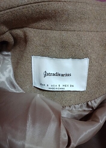 s Beden camel Renk Stradivarius kaşe kaban
