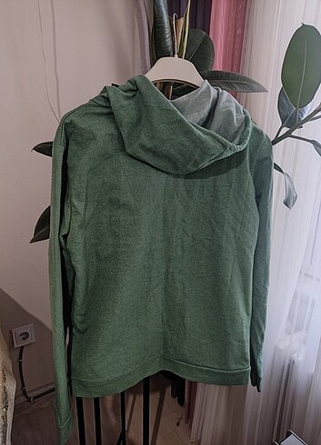 xl Beden Yeşil kapşonlu Sweatshirt