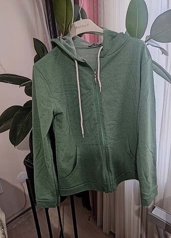 Diğer Yeşil kapşonlu Sweatshirt 