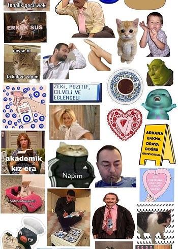 Eğlenceli ve Zeki Mizah sticker seti