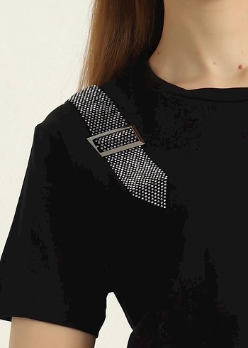 Siyah Kısa Kollu Tişört - Görsel 2