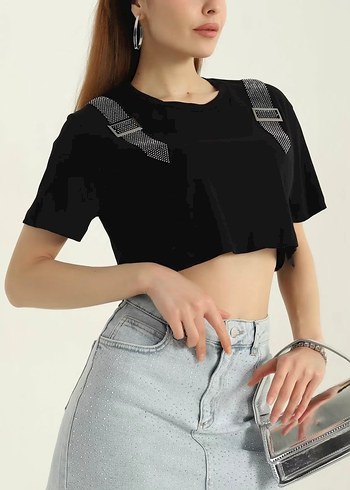 Siyah Kısa Kollu Tişört - Görsel 3