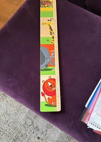 Renkli Hayvan Temalı Çocuk Boy Ölçer