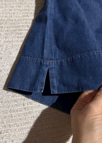 Lacivert Midi Denim Etek - Görsel 2