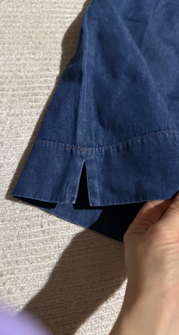 Lacivert Midi Denim Etek - Görsel 2