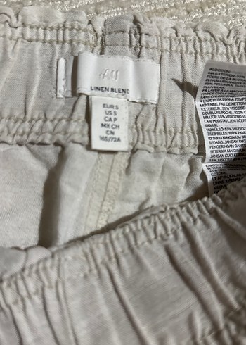 Gri Keten Kadın Mini Şort - Görsel 2