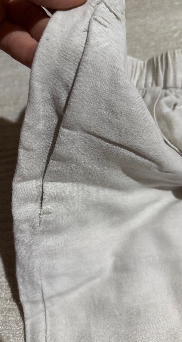 Gri Kadın Keten Rahat Kesim Pantolon - Görsel 3