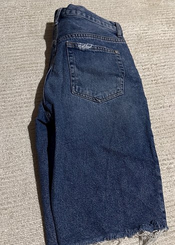 Gevşek Kesim Midi Kot Şort - Görsel 3