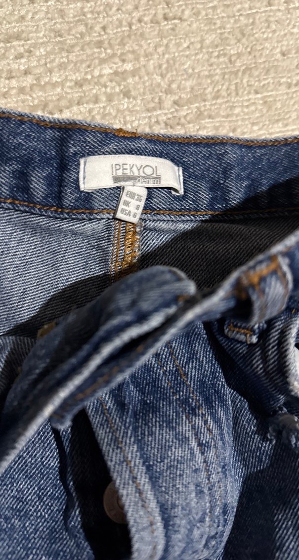 Gevşek Kesim Midi Kot Şort - Görsel 2