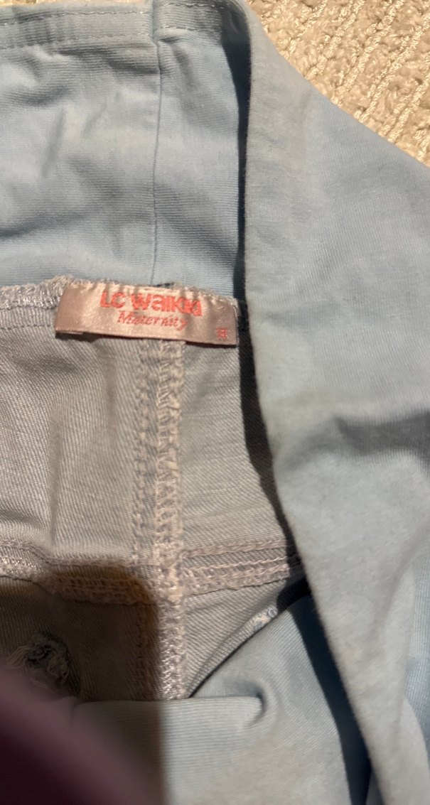 Gri Normal Kesim Hamile Kot Pantolon - Görsel 2