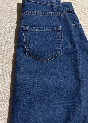 Fermuarlı Mavi Denim Midi Etek - Görsel 4