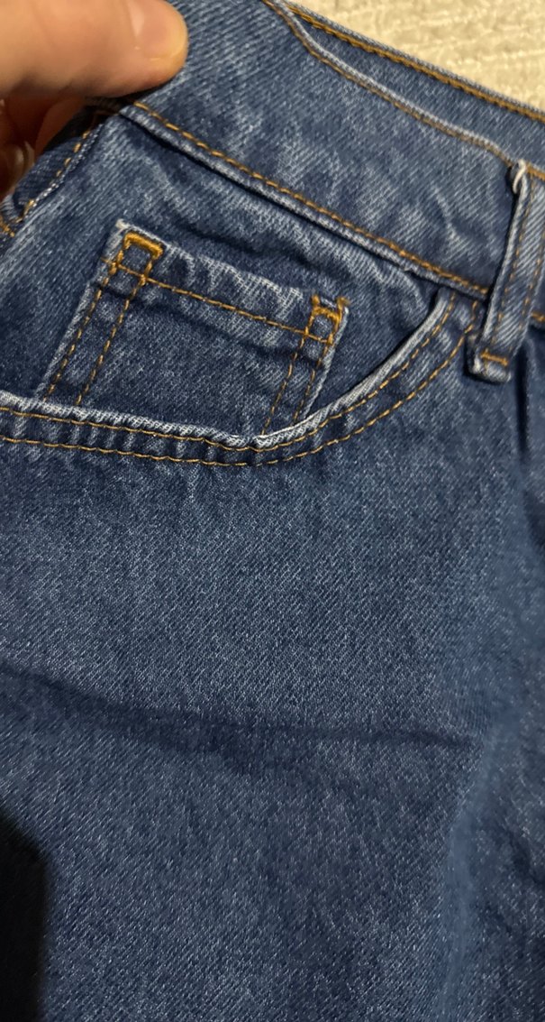 Fermuarlı Mavi Denim Midi Etek - Görsel 3